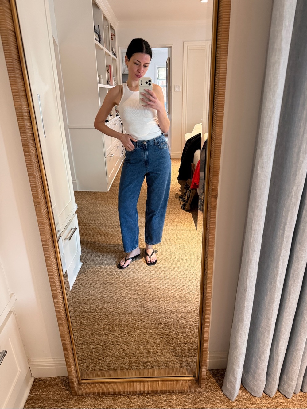 COS Tapered Leg High Rise Ankle Length Blue Jeans 25 - Picture 13 of 14